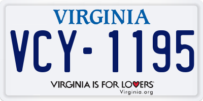 VA license plate VCY1195
