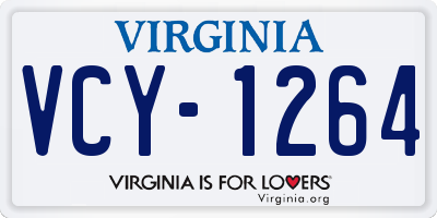 VA license plate VCY1264