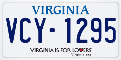 VA license plate VCY1295