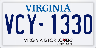 VA license plate VCY1330