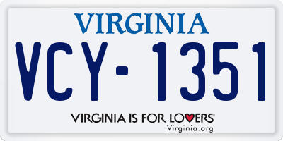 VA license plate VCY1351