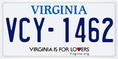 VA license plate VCY1462