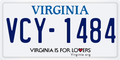 VA license plate VCY1484