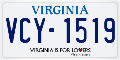 VA license plate VCY1519