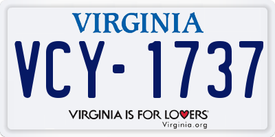 VA license plate VCY1737