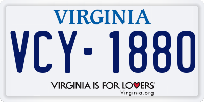 VA license plate VCY1880