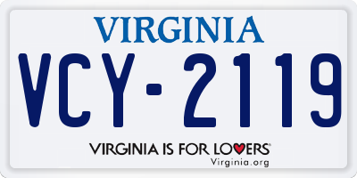 VA license plate VCY2119