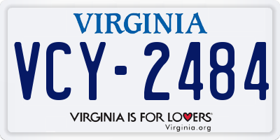 VA license plate VCY2484