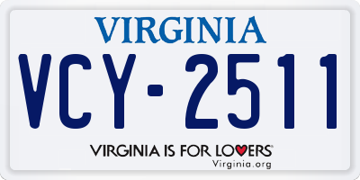VA license plate VCY2511