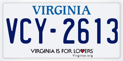 VA license plate VCY2613