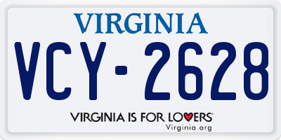 VA license plate VCY2628