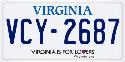 VA license plate VCY2687