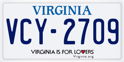VA license plate VCY2709
