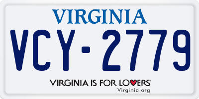 VA license plate VCY2779