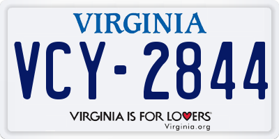 VA license plate VCY2844