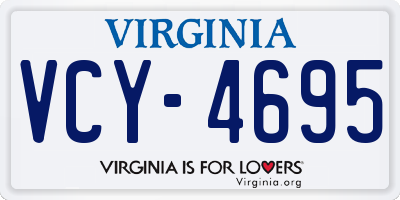 VA license plate VCY4695