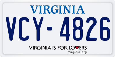 VA license plate VCY4826