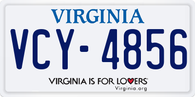 VA license plate VCY4856