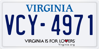 VA license plate VCY4971