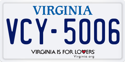 VA license plate VCY5006