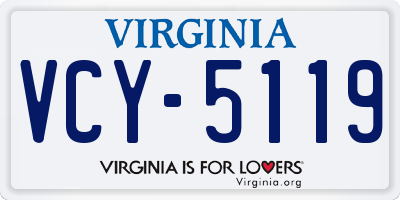 VA license plate VCY5119