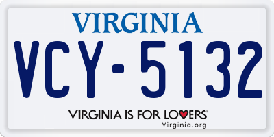 VA license plate VCY5132