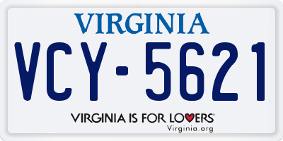 VA license plate VCY5621