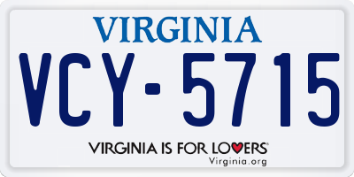 VA license plate VCY5715