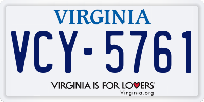 VA license plate VCY5761