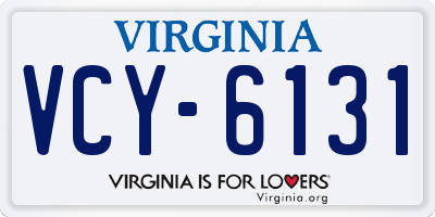 VA license plate VCY6131