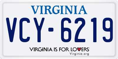 VA license plate VCY6219