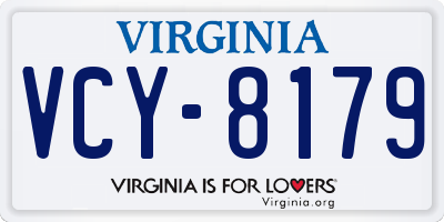 VA license plate VCY8179