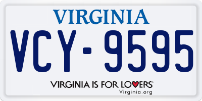 VA license plate VCY9595