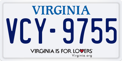 VA license plate VCY9755