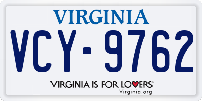 VA license plate VCY9762