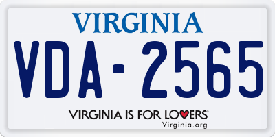 VA license plate VDA2565