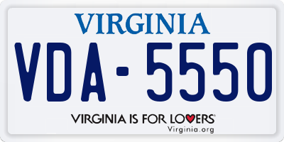 VA license plate VDA5550