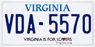 VA license plate VDA5570