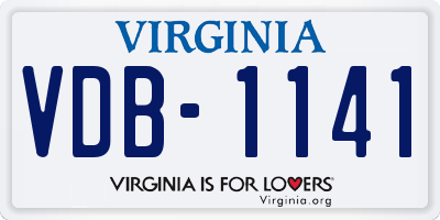 VA license plate VDB1141