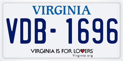 VA license plate VDB1696