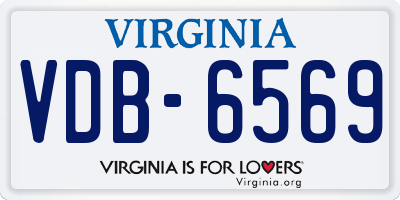 VA license plate VDB6569