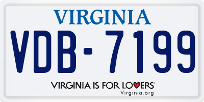 VA license plate VDB7199