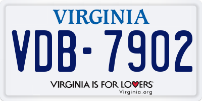 VA license plate VDB7902