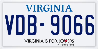 VA license plate VDB9066