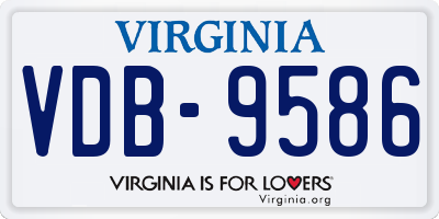 VA license plate VDB9586