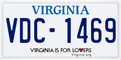 VA license plate VDC1469