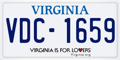 VA license plate VDC1659