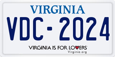 VA license plate VDC2024