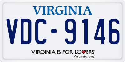 VA license plate VDC9146