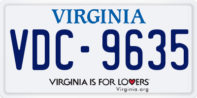 VA license plate VDC9635